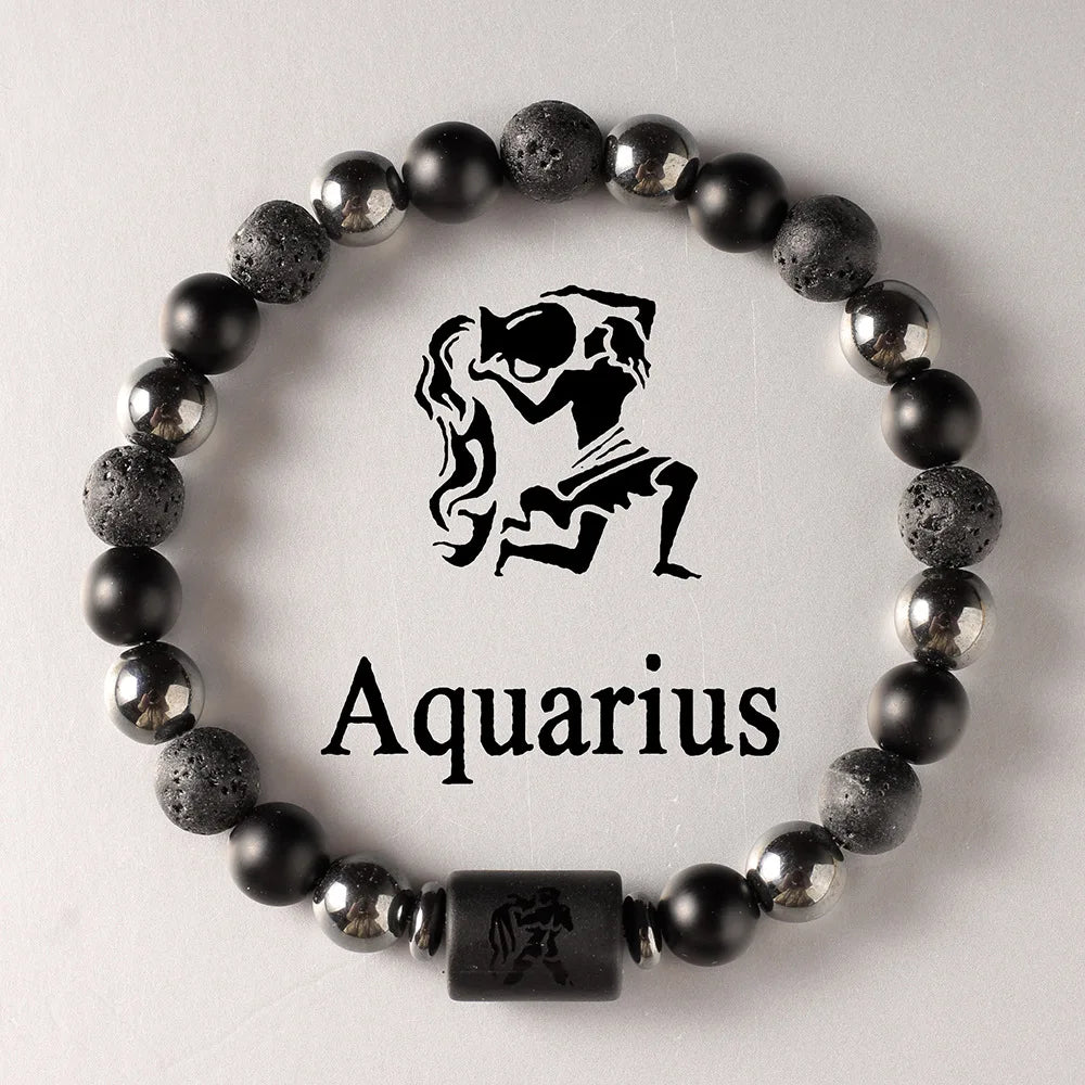 JD Zodiac Sign Bracelets Homme 12 Constellation Bangles Men Gemini Virgo Leo Libra Bracelet Women Friendship Gift Bracelets