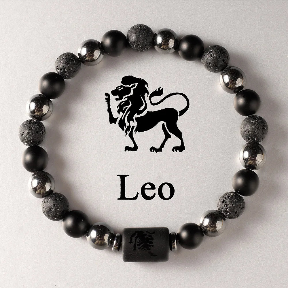 JD Zodiac Sign Bracelets Homme 12 Constellation Bangles Men Gemini Virgo Leo Libra Bracelet Women Friendship Gift Bracelets