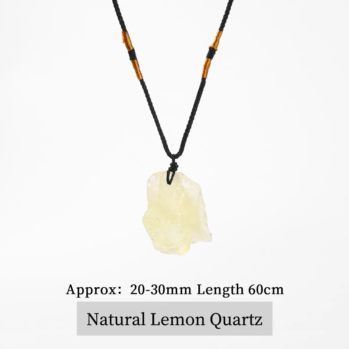 JD Natural Crystal Amethyst Raw Stone Pendant Clavicle Necklace Women Men Reiki Healing Adjustable Rope Chain Lucky Necklace