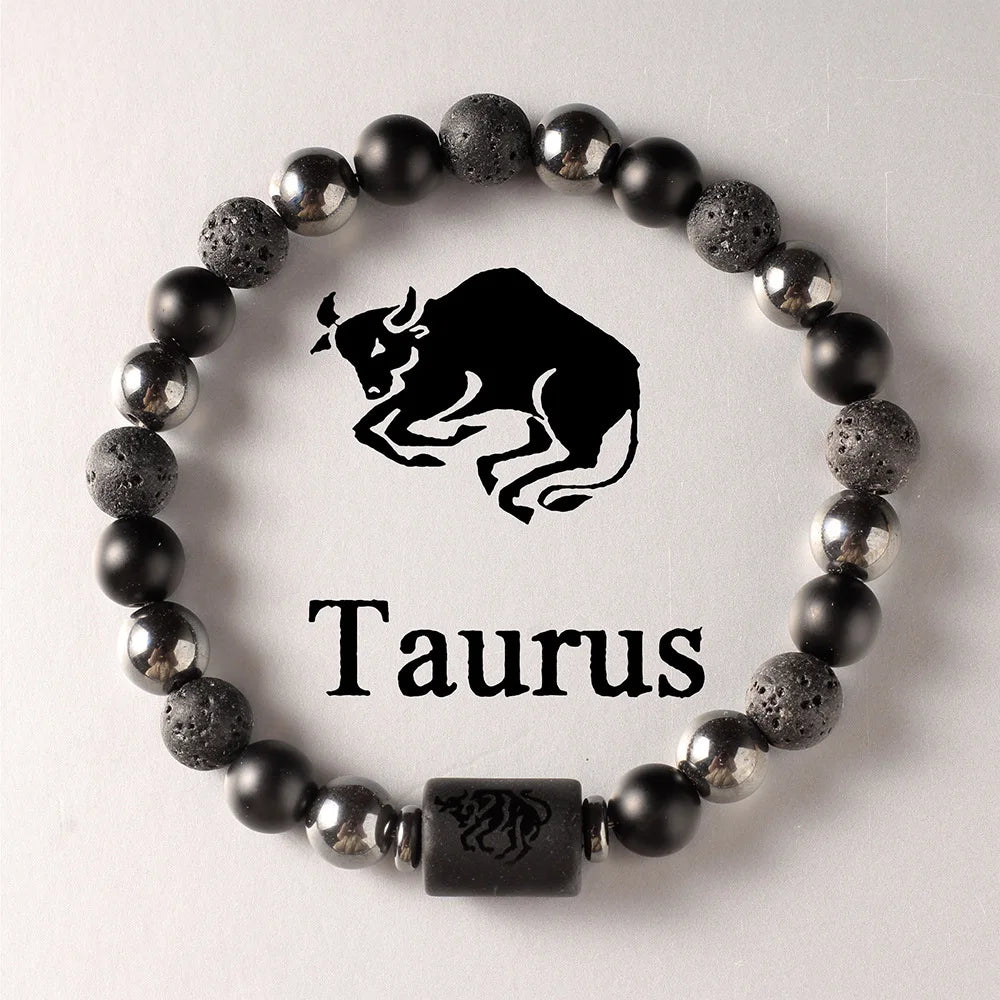 JD Zodiac Sign Bracelets Homme 12 Constellation Bangles Men Gemini Virgo Leo Libra Bracelet Women Friendship Gift Bracelets