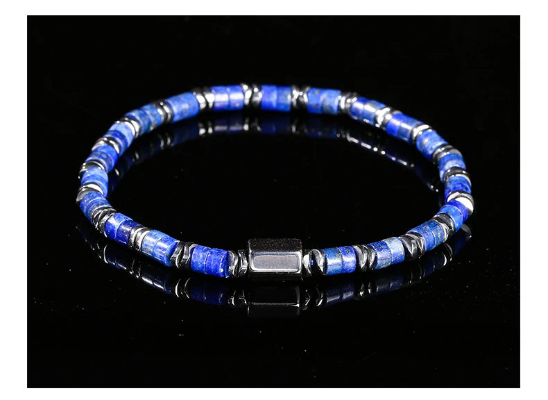JD Natural Yellow Tiger Eye Hematite Stone Cylindrical Bead Bracelets For Women Men Health Protection Yoga Energy Soul Jewelry
