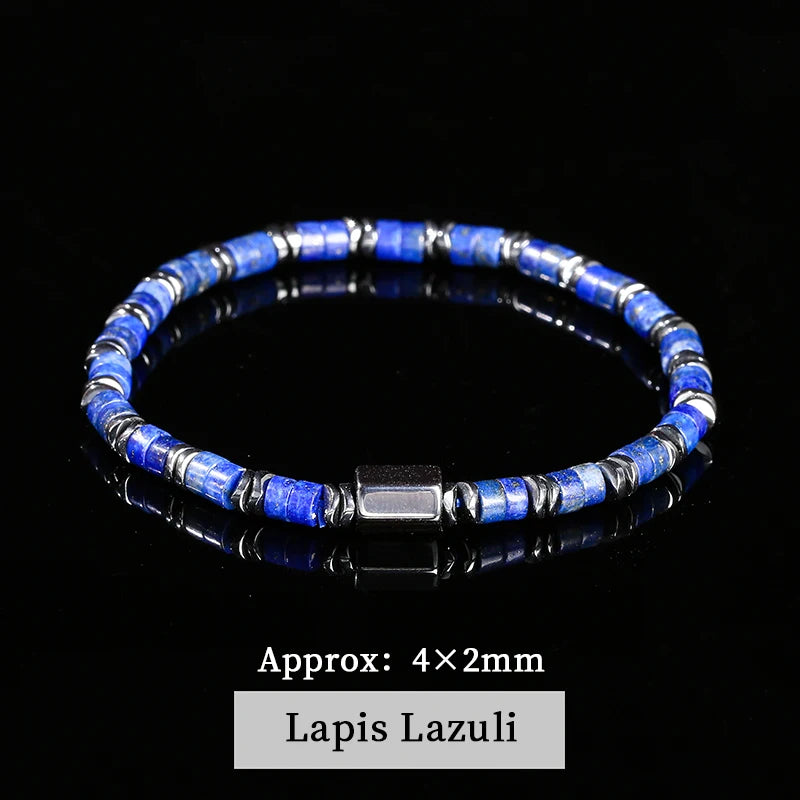 JD Natural Yellow Tiger Eye Hematite Stone Cylindrical Bead Bracelets For Women Men Health Protection Yoga Energy Soul Jewelry