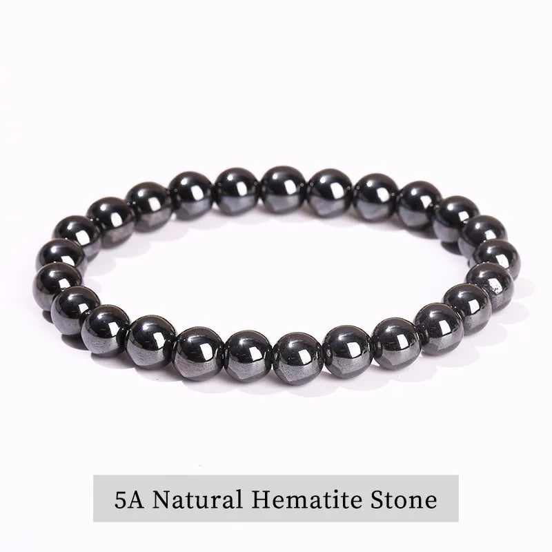 JD Natural Black Obsidian Stone Hematite Tiger Eye Bead Bracelet Women Men Triple Protection Health Care Weight Loss Jewelry