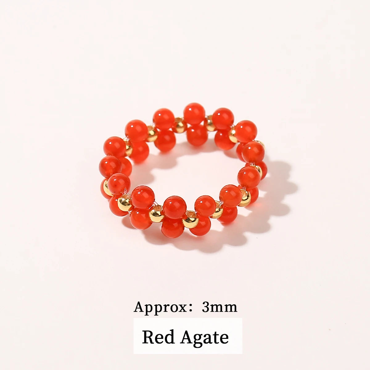 JD Natural Stone Crystal Bead Woven Rings Women Fashion Chic Handmade Adjustable Reiki Yoga Energy Rings Party Jewerly Gifts