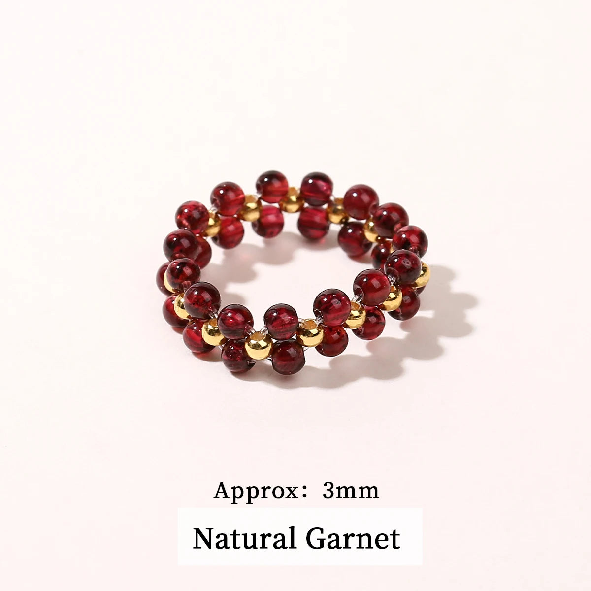 JD Natural Stone Crystal Bead Woven Rings Women Fashion Chic Handmade Adjustable Reiki Yoga Energy Rings Party Jewerly Gifts