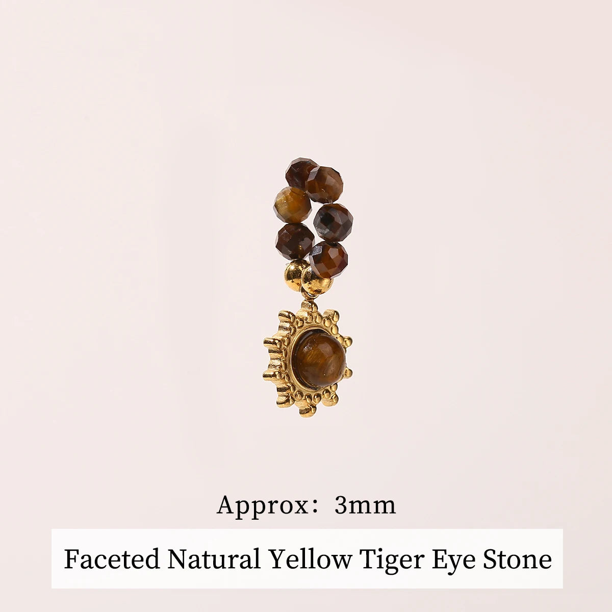 JD Natural Stone Dangle Earrings Varied DIY Design for Women Stainless Steel Hoop Earrings Crystal Pendant Jewelry Accessory