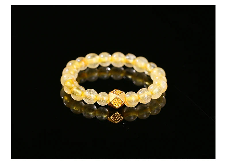 JD Natural Stone Small Bead Crystal Rings for Women Trendy Bohe Handmade Stretch Rings Reiki Healing Party Gifts Couple Jewelry