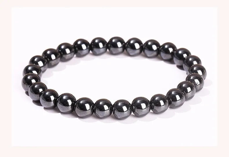 JD Natural Black Obsidian Stone Hematite Tiger Eye Bead Bracelet Women Men Triple Protection Health Care Weight Loss Jewelry