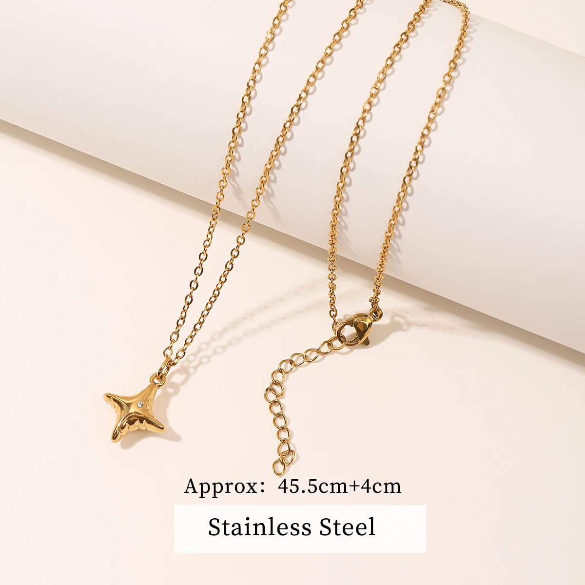 JD Stainless Steel Turquoise Zircon Geometic Patter Pendant Necklaces For Women Bohemian Delicate Wedding Jewelry Collar Mujer