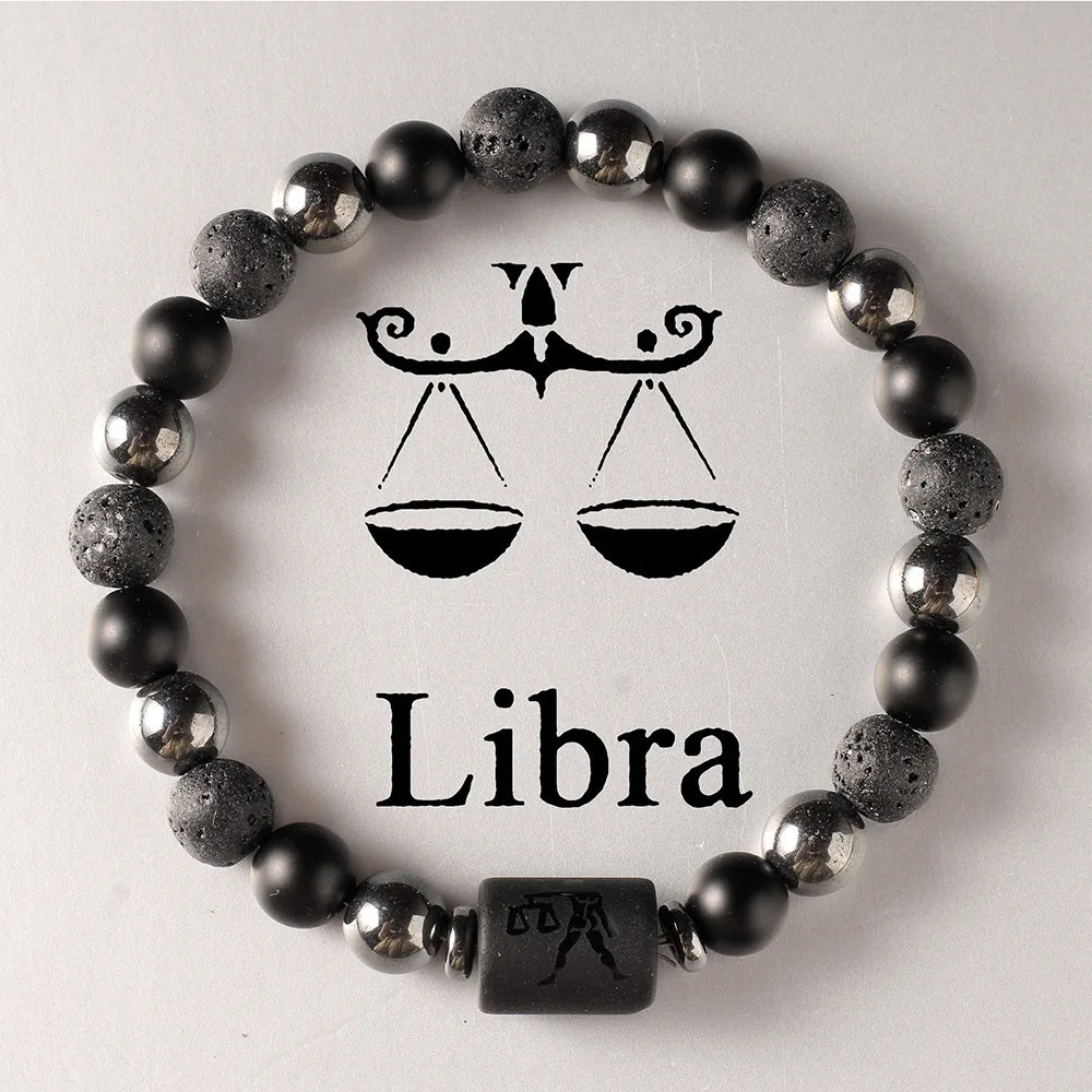 JD Zodiac Sign Bracelets Homme 12 Constellation Bangles Men Gemini Virgo Leo Libra Bracelet Women Friendship Gift Bracelets