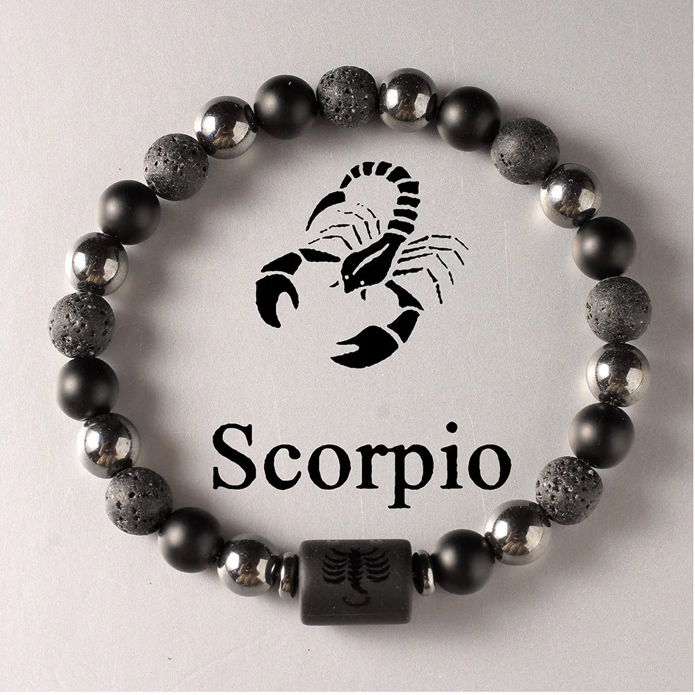 JD Zodiac Sign Bracelets Homme 12 Constellation Bangles Men Gemini Virgo Leo Libra Bracelet Women Friendship Gift Bracelets