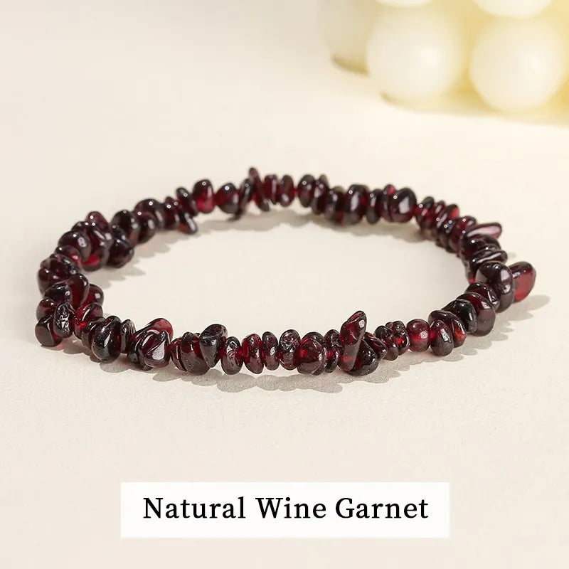 JD Natural Crystal Stone Seven Chakra Irregular Energy Bracelet Women Men Healing Amethyst Fluorite Chip Strand Bracelet Gift