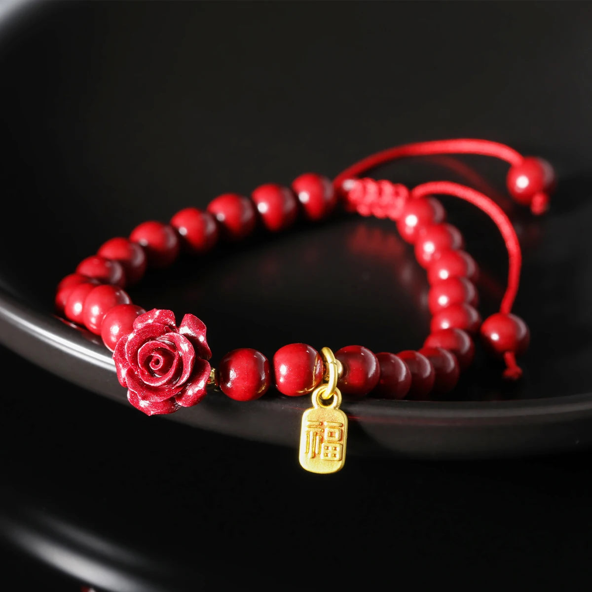 JD Natural Stone 50% Real Cinnabar Bead Braided Bracelet Women Charm Adjustable Yoga Healing Balance Bracelets Jewelry Female