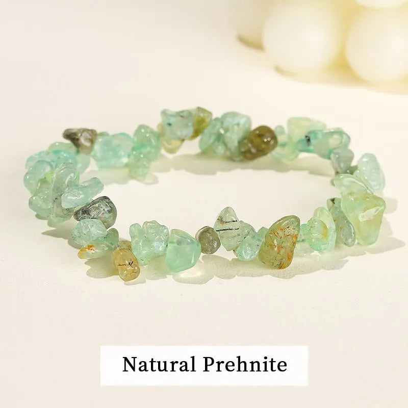 JD Natural Crystal Stone Seven Chakra Irregular Energy Bracelet Women Men Healing Amethyst Fluorite Chip Strand Bracelet Gift