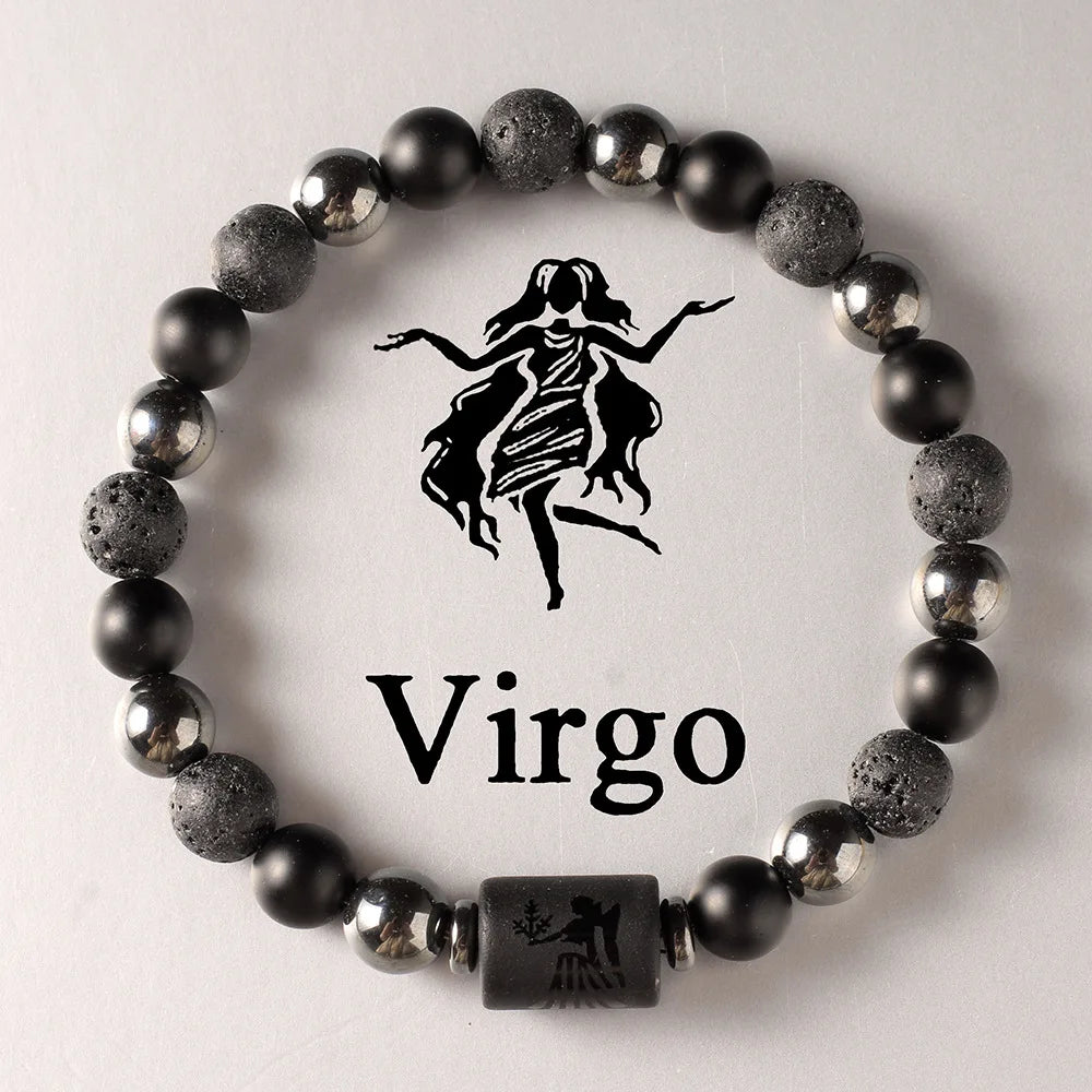 JD Zodiac Sign Bracelets Homme 12 Constellation Bangles Men Gemini Virgo Leo Libra Bracelet Women Friendship Gift Bracelets