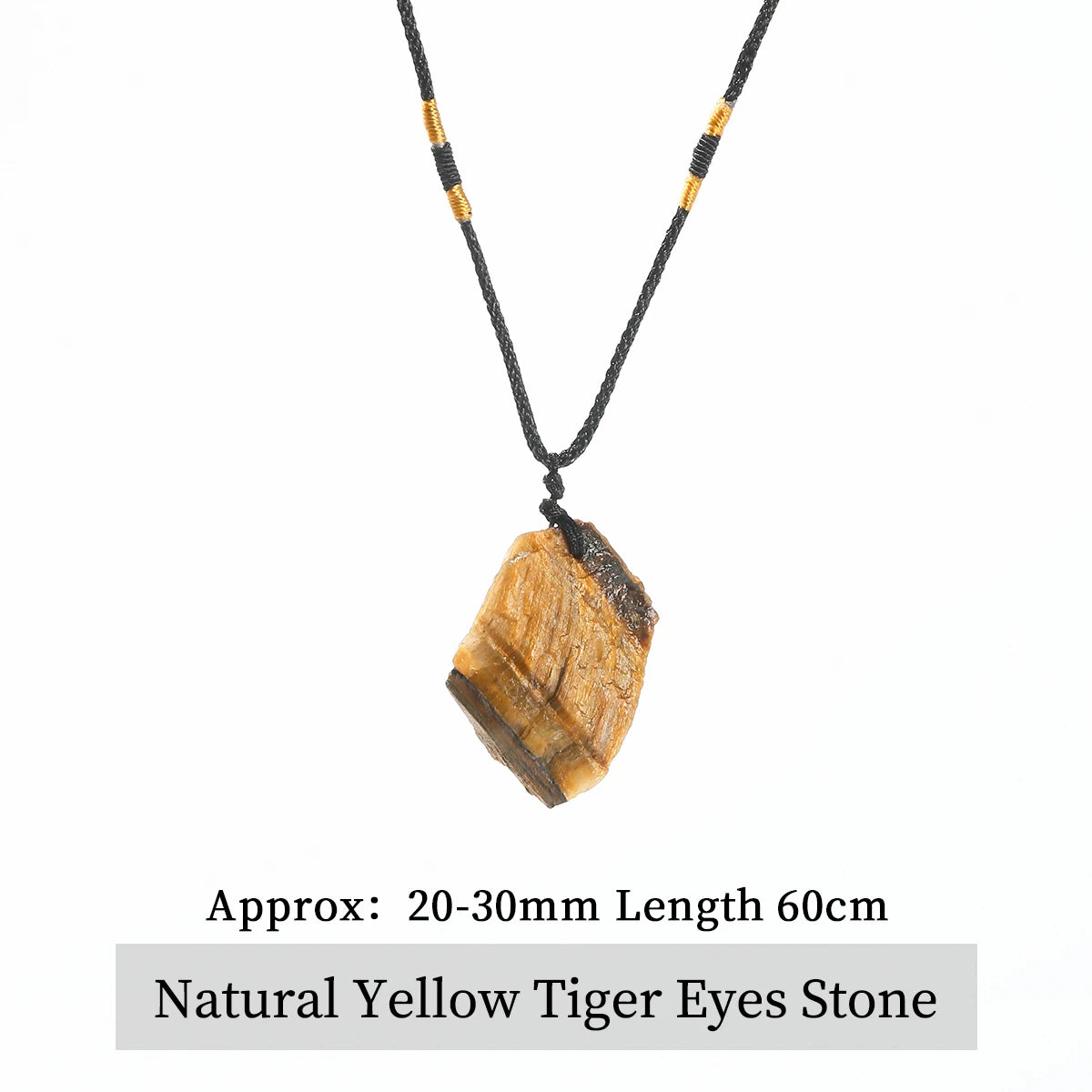 JD Natural Crystal Amethyst Raw Stone Pendant Clavicle Necklace Women Men Reiki Healing Adjustable Rope Chain Lucky Necklace