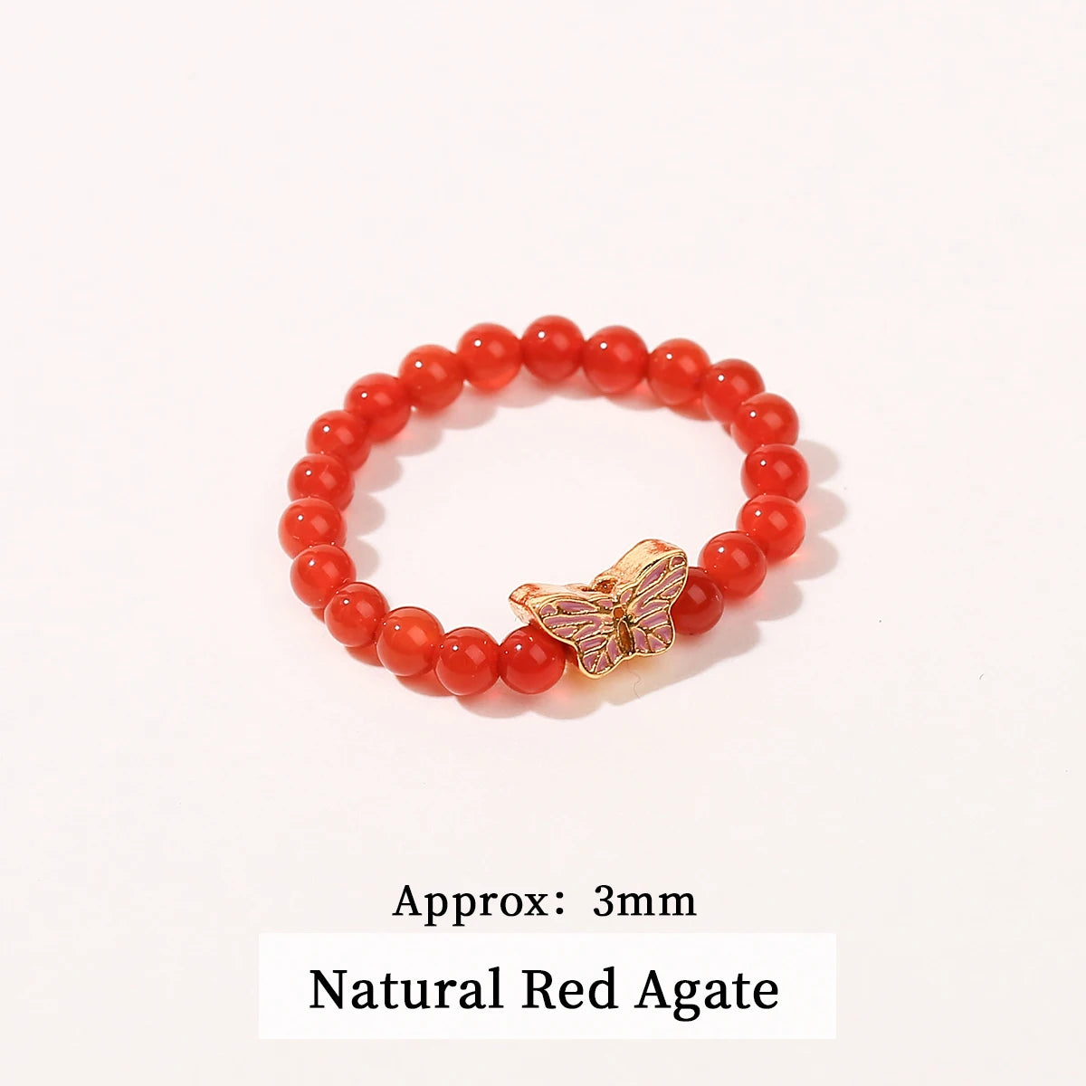 JD Natural Crystal Rings for Women Fashion Simple Sweet Small Beads Tourmaline Amethyst Turquoise Adjustable Reiki Healing Rings