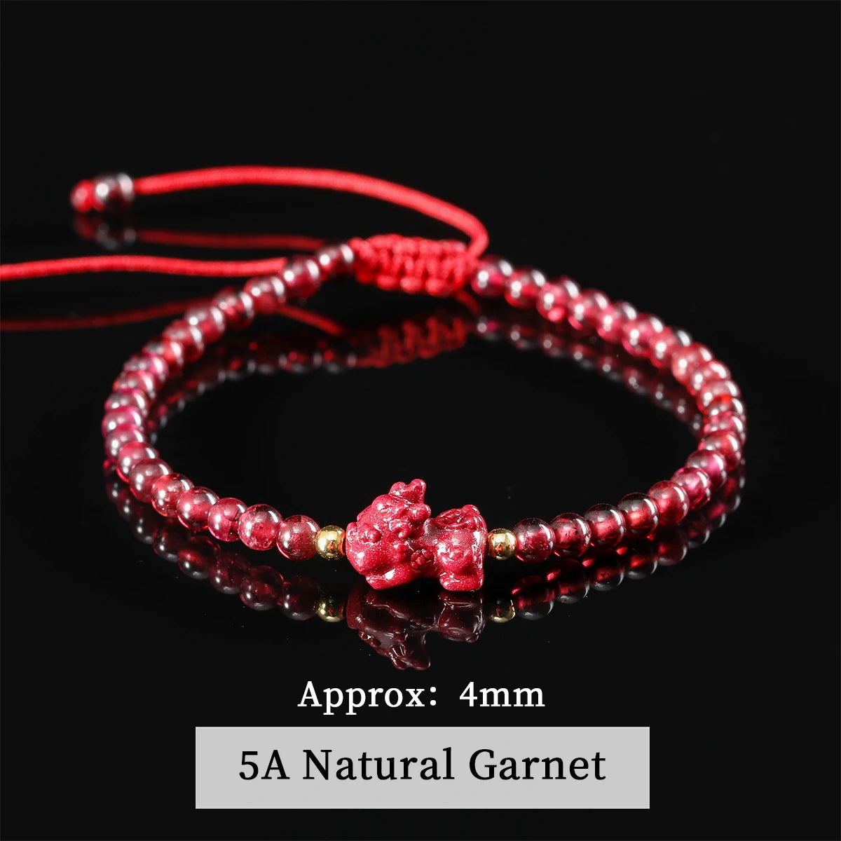 JD Natural Stone 50% Real Cinnabar Bead Braided Bracelet Women Charm Adjustable Yoga Healing Balance Bracelets Jewelry Female