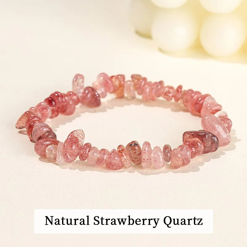 JD Natural Crystal Stone Seven Chakra Irregular Energy Bracelet Women Men Healing Amethyst Fluorite Chip Strand Bracelet Gift