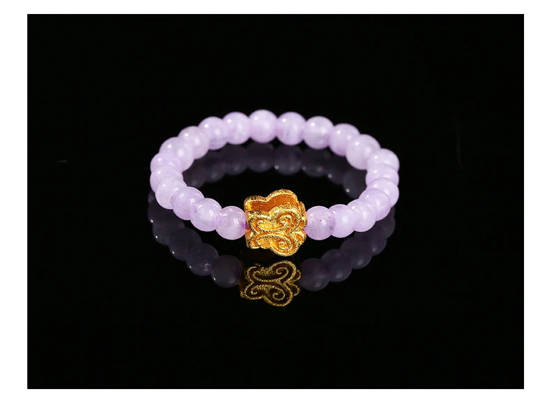 JD Natural Stone Small Bead Crystal Rings for Women Trendy Bohe Handmade Stretch Rings Reiki Healing Party Gifts Couple Jewelry