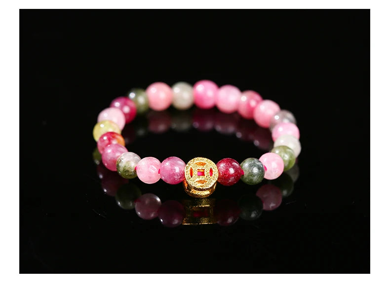 JD Natural Stone Small Bead Crystal Rings for Women Trendy Bohe Handmade Stretch Rings Reiki Healing Party Gifts Couple Jewelry
