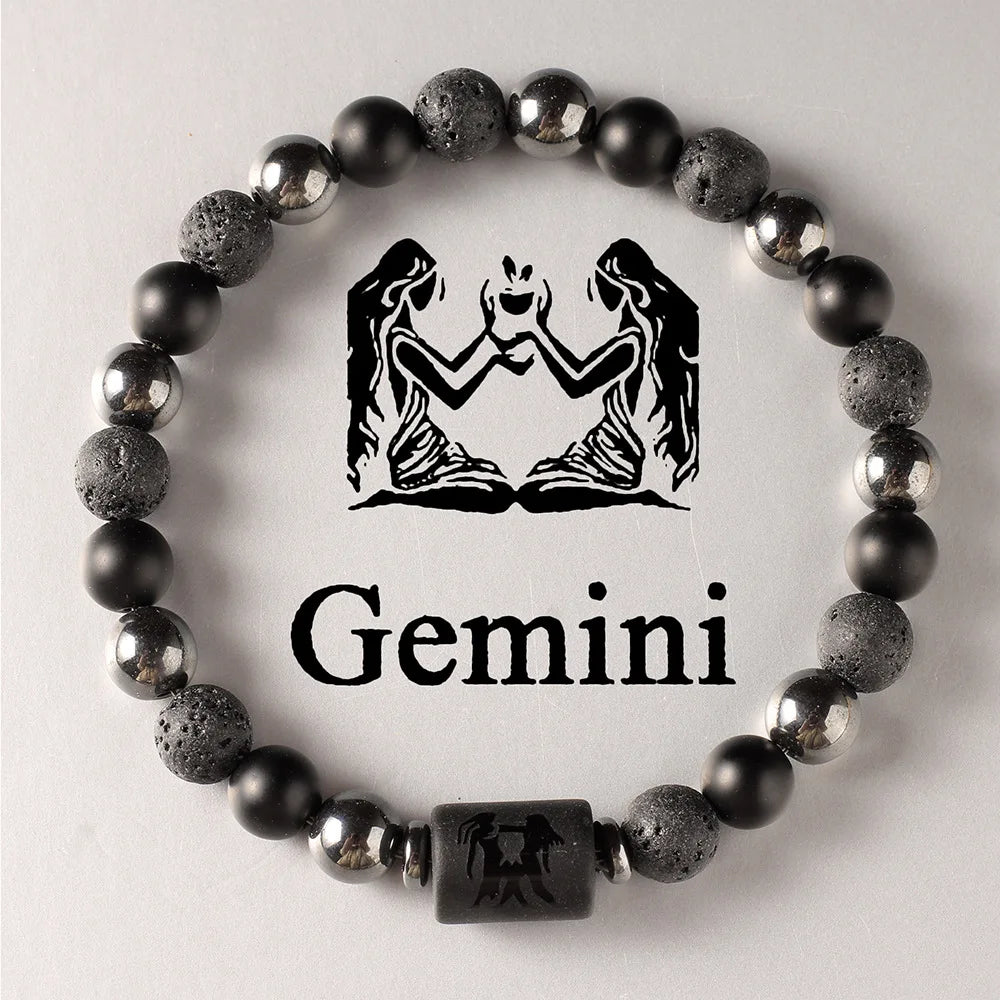 JD Zodiac Sign Bracelets Homme 12 Constellation Bangles Men Gemini Virgo Leo Libra Bracelet Women Friendship Gift Bracelets