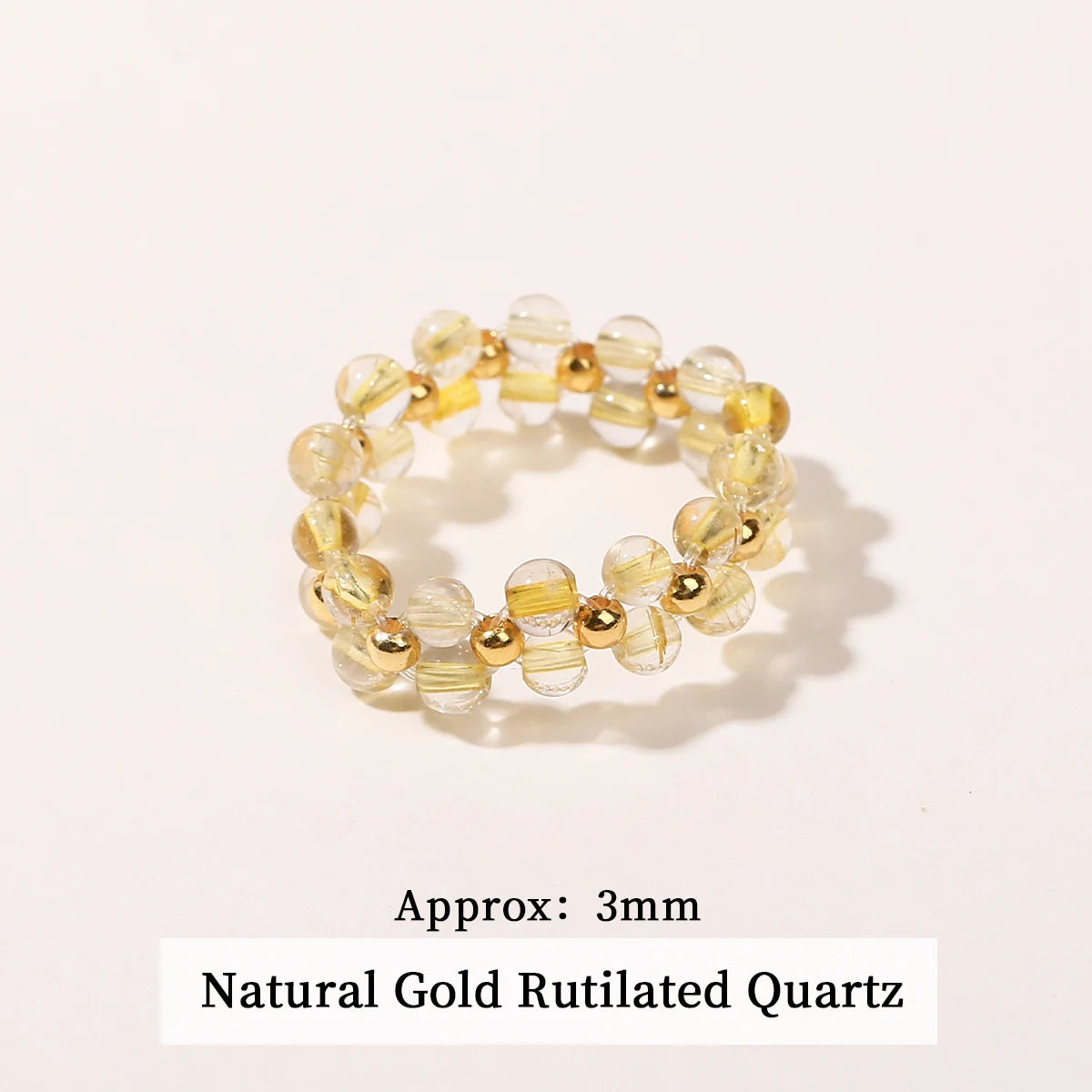 JD Natural Stone Crystal Bead Woven Rings Women Fashion Chic Handmade Adjustable Reiki Yoga Energy Rings Party Jewerly Gifts