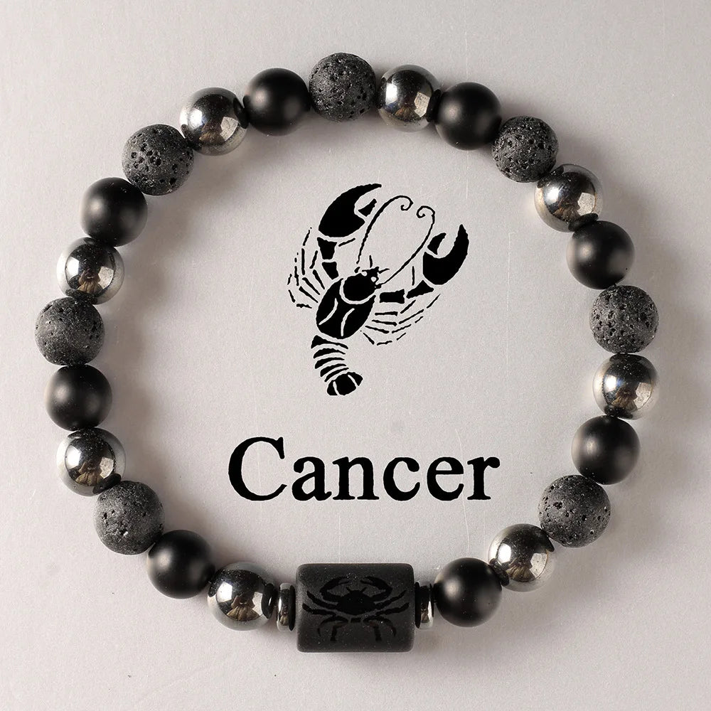 JD Zodiac Sign Bracelets Homme 12 Constellation Bangles Men Gemini Virgo Leo Libra Bracelet Women Friendship Gift Bracelets