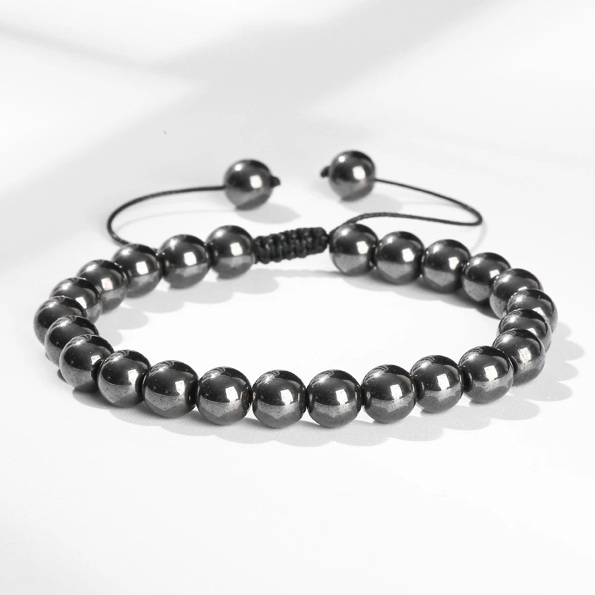 JD 8mm Natural Amethyst Bead Bracelets Adjustable Braided Rope Bangles Lapis Lazuli Men Women Yoga Healing Balance Bracelet Gift