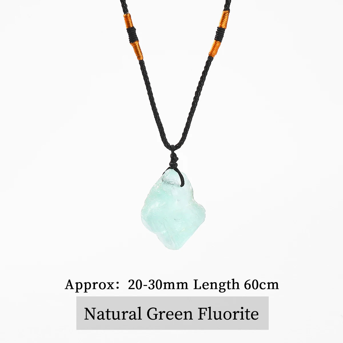 JD Natural Crystal Amethyst Raw Stone Pendant Clavicle Necklace Women Men Reiki Healing Adjustable Rope Chain Lucky Necklace