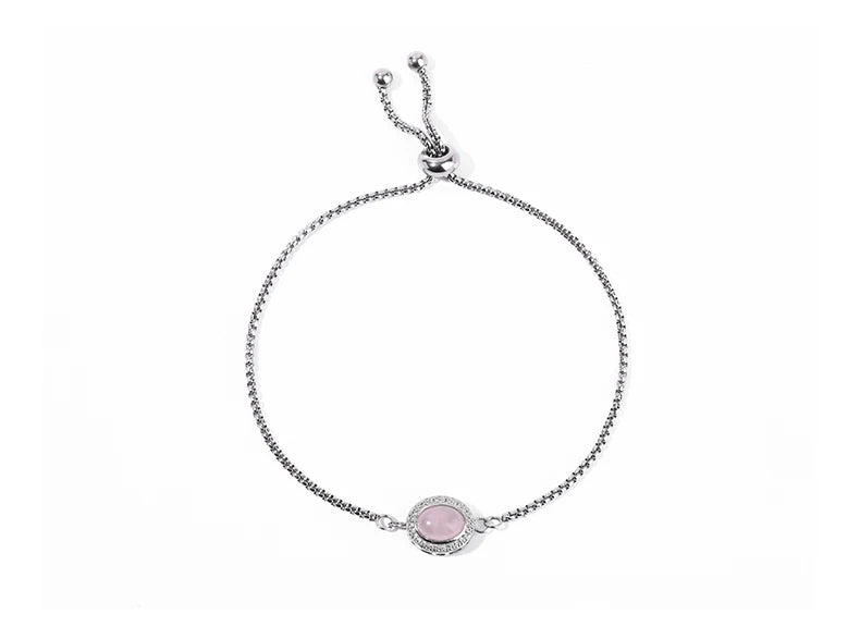 JD Natural Golden Rutilated Quartz Inlaid Chain Bracelets Women Luxury Elegant Handmade Stainless Steel Gems Healing Couple Gift