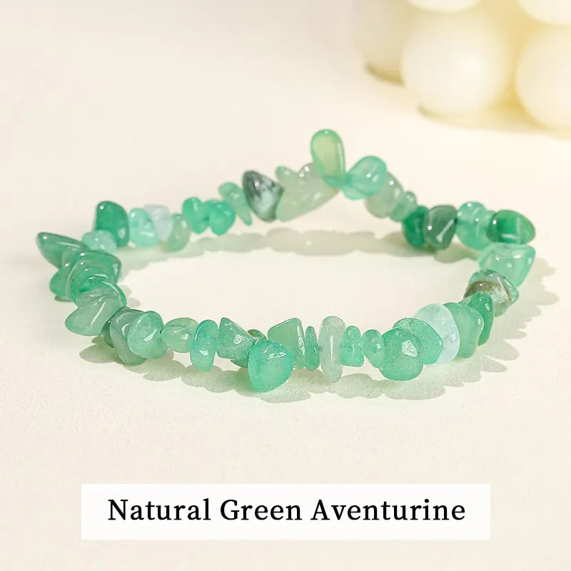 JD Natural Crystal Stone Seven Chakra Irregular Energy Bracelet Women Men Healing Amethyst Fluorite Chip Strand Bracelet Gift