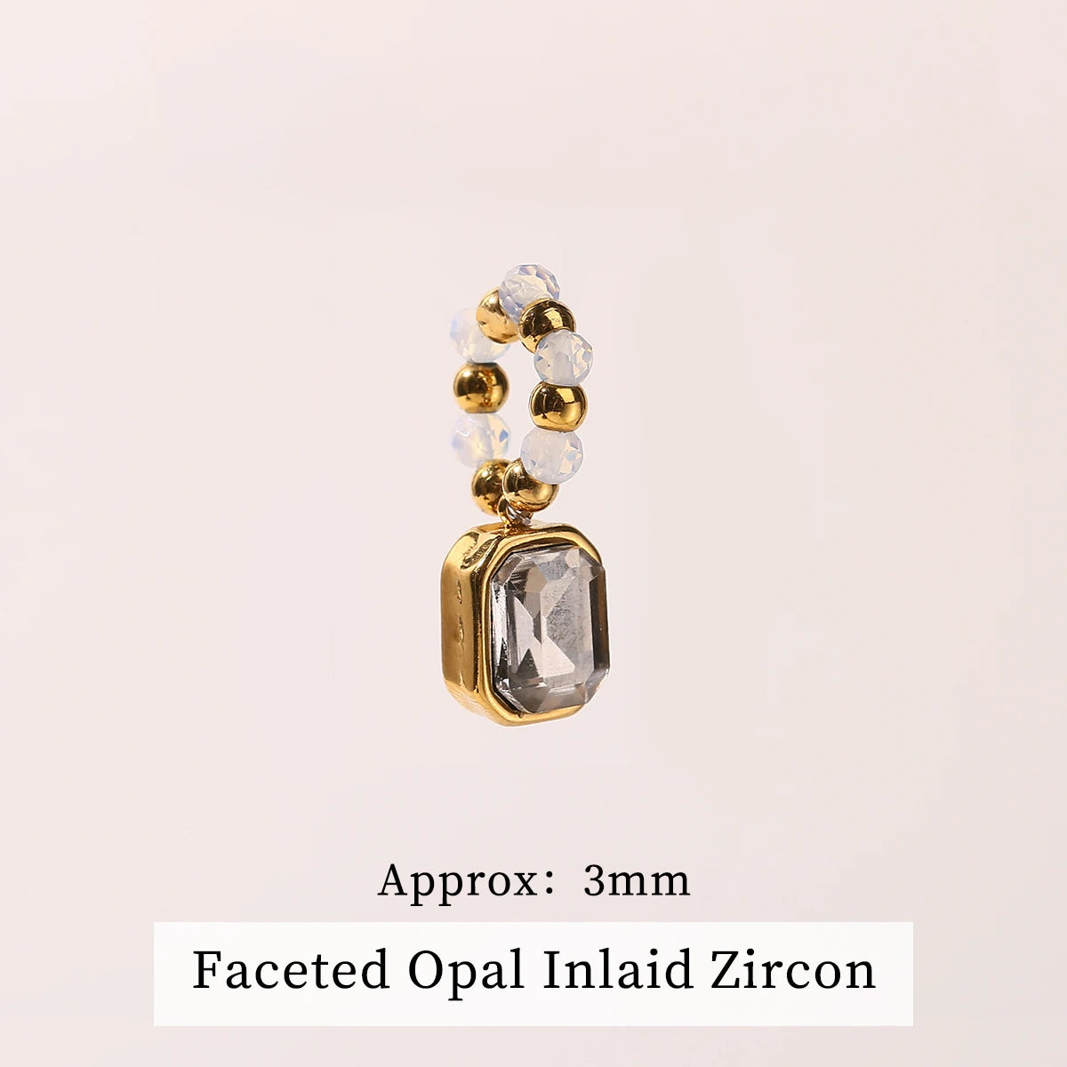 JD Natural Stone Pandent Box Chain Necklaces for Women Creative DIY Crystal Charm Stainless Steel Clavicle Necklace Accessory