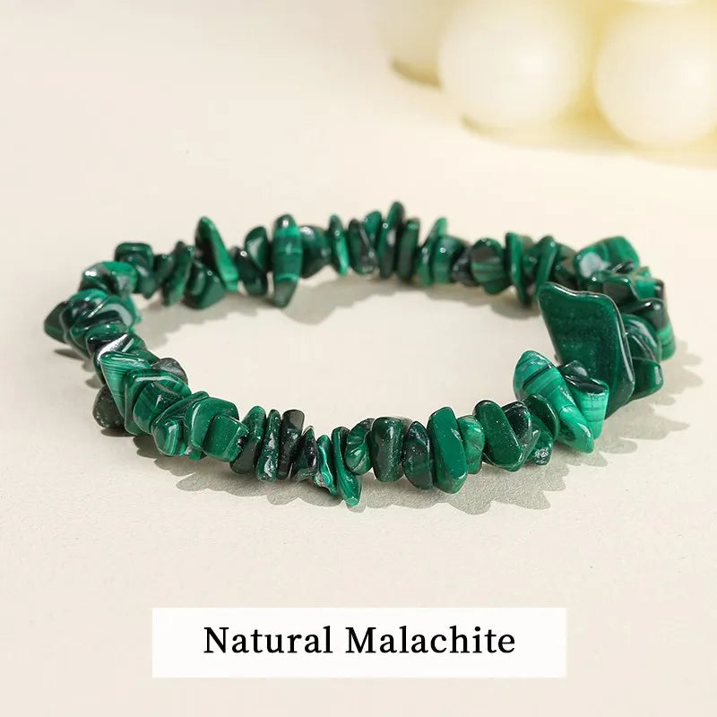 JD Natural Crystal Stone Seven Chakra Irregular Energy Bracelet Women Men Healing Amethyst Fluorite Chip Strand Bracelet Gift