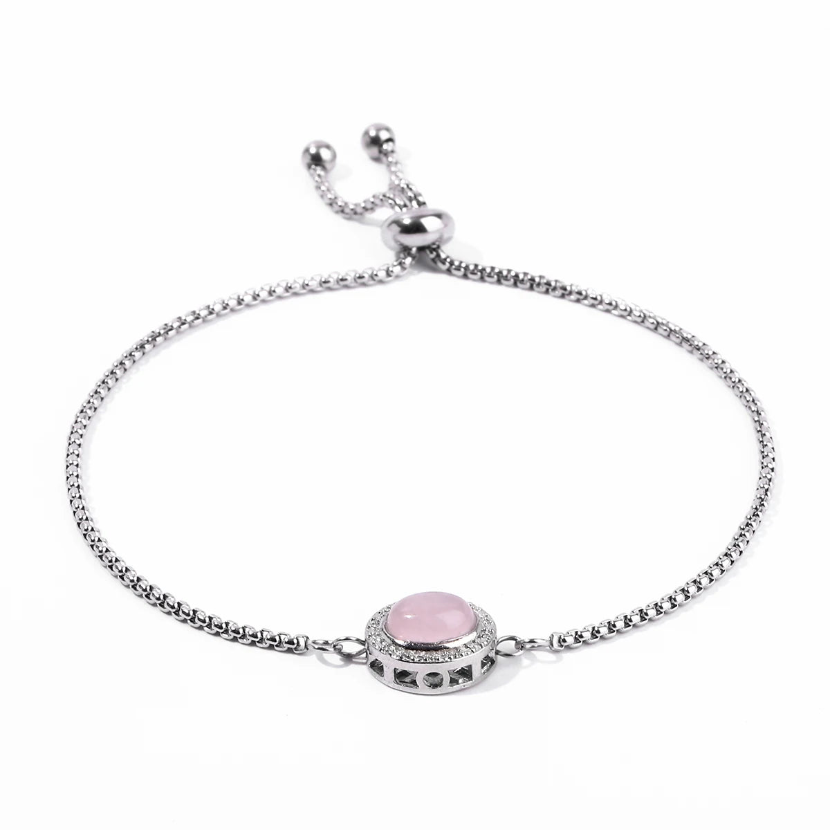 JD Natural Golden Rutilated Quartz Inlaid Chain Bracelets Women Luxury Elegant Handmade Stainless Steel Gems Healing Couple Gift